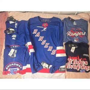 New York Rangers Fanatics NHL Hockey Jerseys T Shirts Lot (S,M,L and XXL)